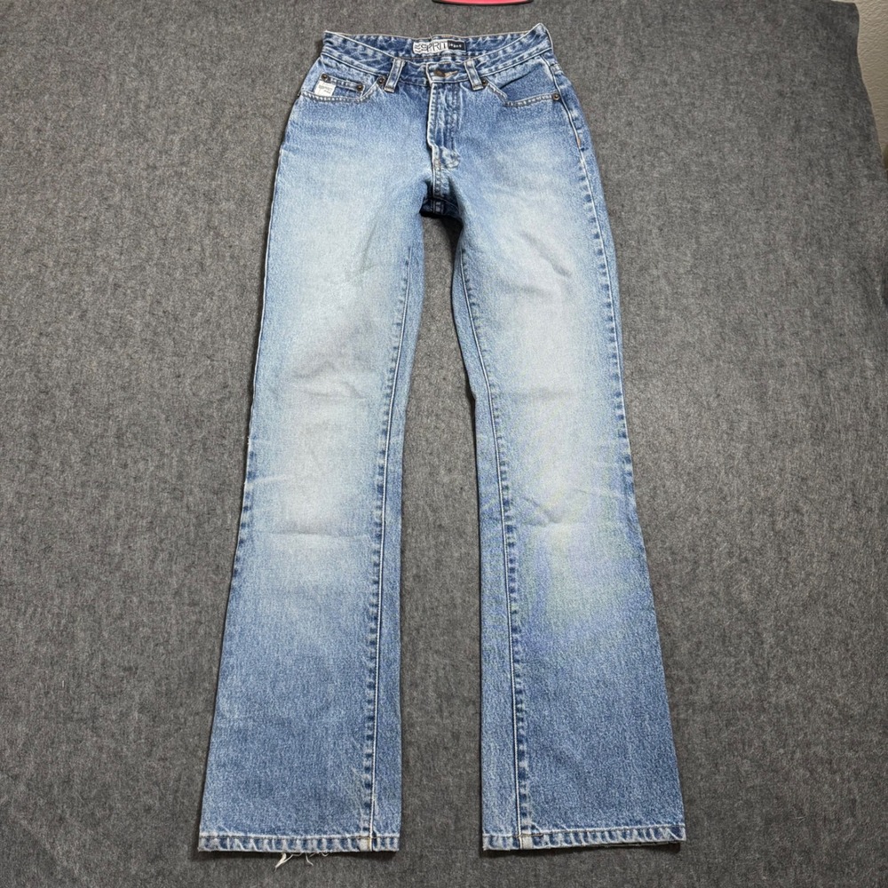 VTG 90s Esprit Jeans Womens 25 Light Wash Mid Rise Bootcut Denim Cotton